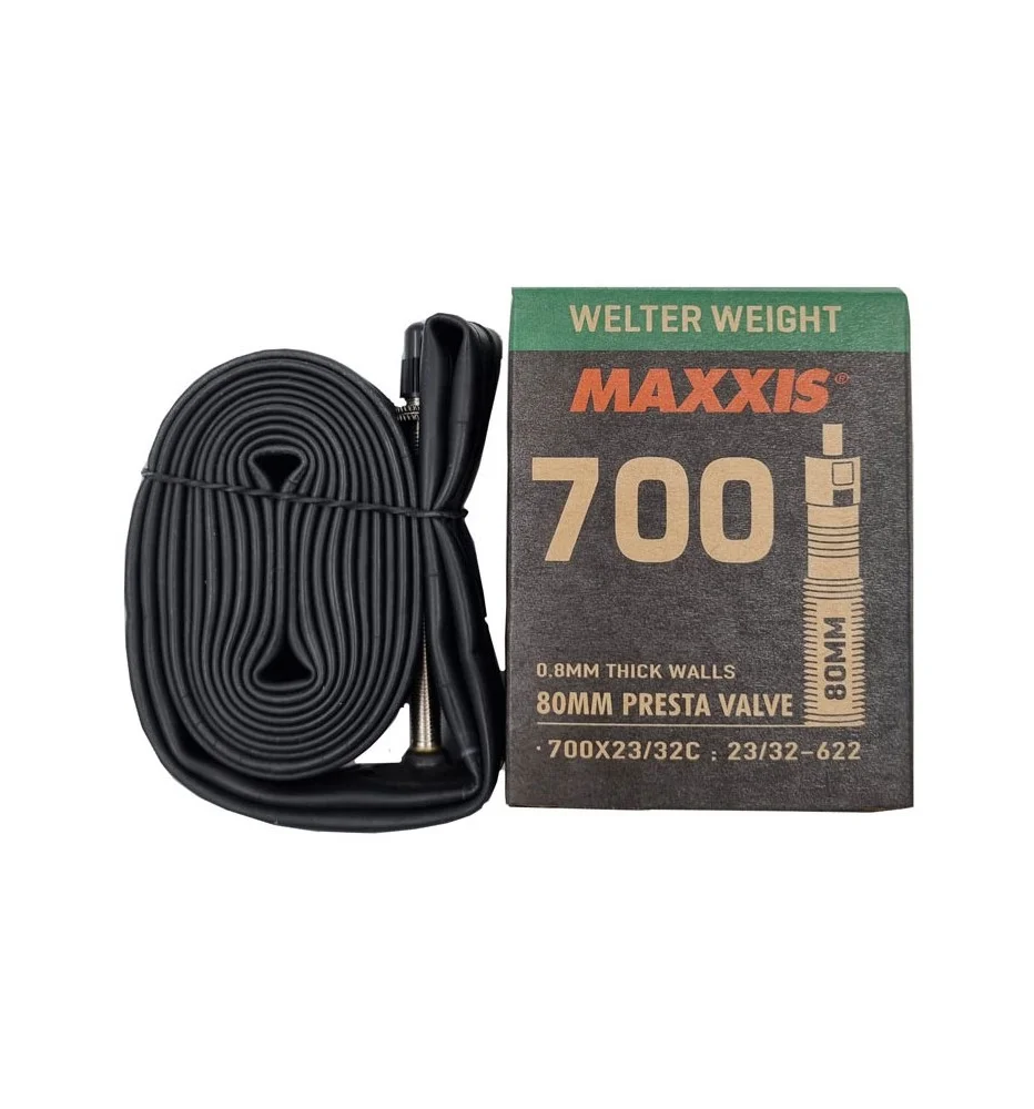 Maxxis 700x23-32C Ultralight Bicycle Inner Tubes - Presta Valve - 2-Pack - Road Bike Rubber Tubes