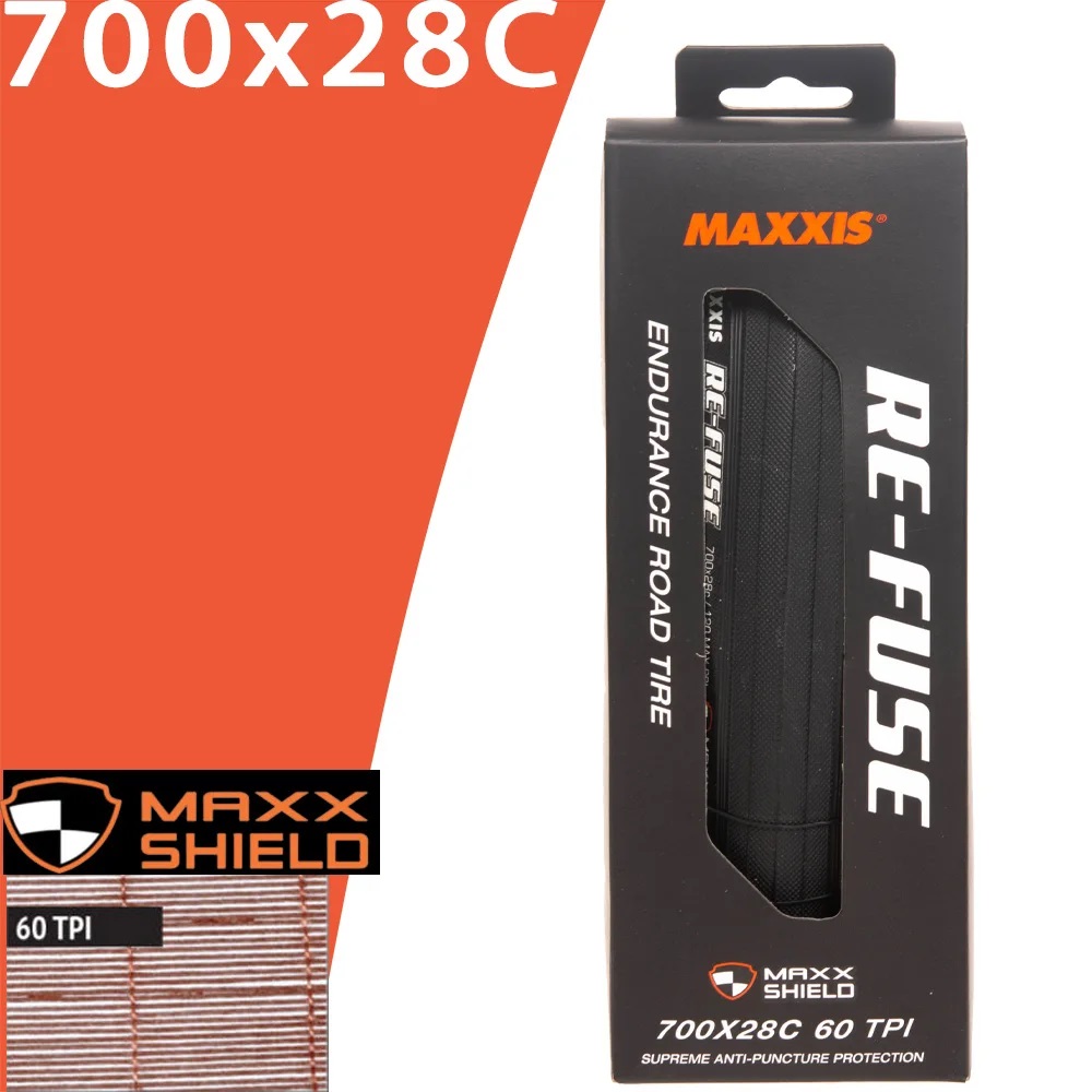 NEUMATICO MAXXIS RE-FUSE 700x28c 60 TPI MAX SHIELD