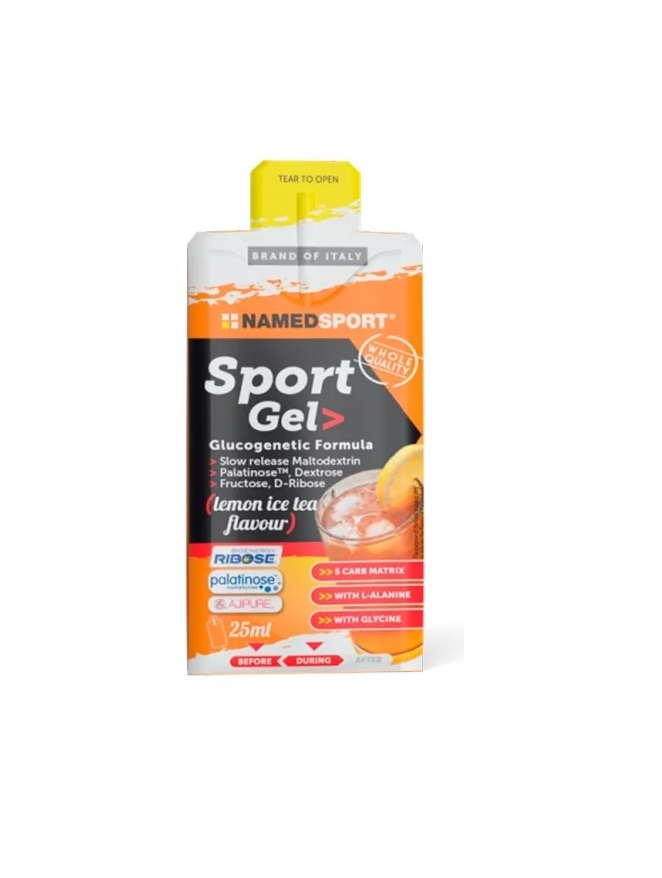 Named Sport - Sport Gel sabor Lemon Ice Tea 1 x 25 ml - Aumenta la energía